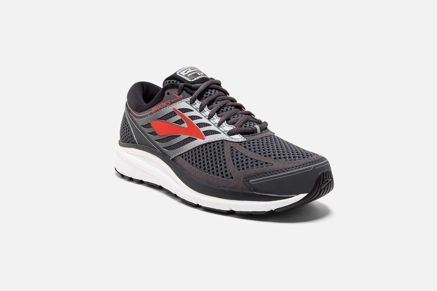 Brooks Addiction 13 Mens Canada Road Running Shoes Grey/Silver/Red